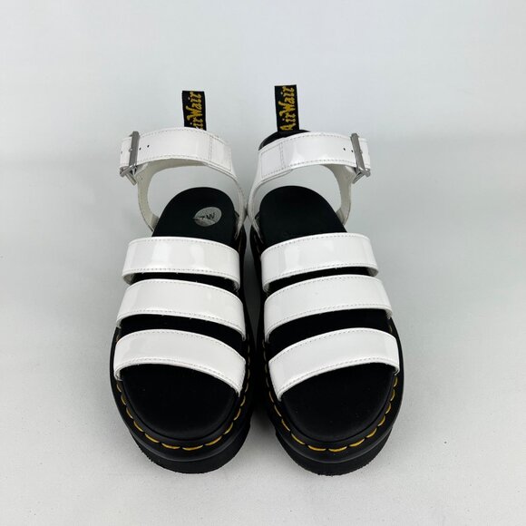 Dr Martens Womens Blaire White Patent Leather Strap Sandals Platform size 7 - Picture 4 of 16